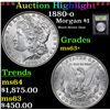 Image 1 : ***Auction Highlight*** 1880-o Morgan Dollar $1 Graded Select+ Unc By USCG (fc)