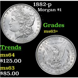 1882-p Morgan Dollar $1 Grades Select+ Unc