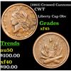 Image 1 : (1863) Crossed Cannons Civil War Token 1c Grades xf+