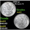 Image 1 : 1881-p Morgan Dollar $1 Grades Select Unc