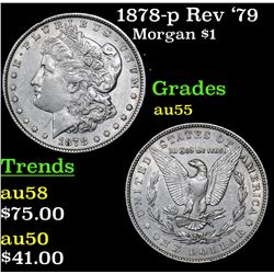 1878-p Rev '79 Morgan Dollar $1 Grades Choice AU
