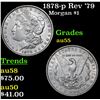 Image 1 : 1878-p Rev '79 Morgan Dollar $1 Grades Choice AU