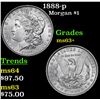 Image 1 : 1888-p Morgan Dollar $1 Grades Select+ Unc