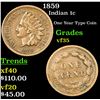 Image 1 : 1859 Indian Cent 1c Grades vf++