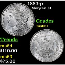 1883-p Morgan Dollar $1 Grades Select+ Unc