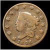 Image 2 : 1824 Coronet Head Large Cent 1c Grades f+