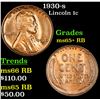 Image 1 : 1930-s Lincoln Cent 1c Grades Gem+ Unc RB