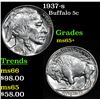 Image 1 : 1937-s Buffalo Nickel 5c Grades GEM+ Unc