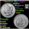 Image 1 : ***Auction Highlight*** 1896-o Morgan Dollar $1 Graded Select Unc By USCG (fc)