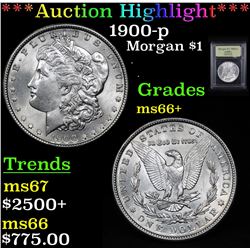 ***Auction Highlight*** 1900-p Morgan Dollar $1 Graded GEM++ Unc By USCG (fc)