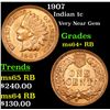 Image 1 : 1907 Indian Cent 1c Grades Choice+ Unc RB