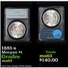 Image 1 : PCGS 1881-s Morgan Dollar $1 Graded ms63 By PCGS