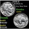 Image 1 : 1938-d Buffalo Nickel 5c Grades Choice+ Unc