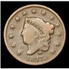 Image 2 : 1827 Coronet Head Large Cent 1c Grades f+