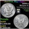 Image 1 : ***Auction Highlight*** 1899-s Morgan Dollar $1 Graded Choice+ Unc By USCG (fc)