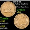 Image 1 : 1858 SL Flying Eagle Cent 1c Grades vf++
