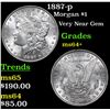 Image 1 : 1887-p Morgan Dollar $1 Grades Choice+ Unc