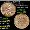 Image 1 : 1927-d Lincoln Cent 1c Grades Choice+ Unc BN