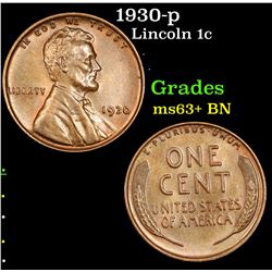 1930-p Lincoln Cent 1c Grades Select+ Unc BN