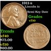 Image 1 : 1911-s Lincoln Cent 1c Grades vf++