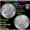 Image 1 : ***Auction Highlight*** 1891-s Morgan Dollar $1 Graded Choice+ Unc By USCG (fc)