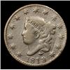 Image 2 : 1819 Coronet Head Large Cent 1c Grades f+