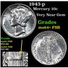 Image 1 : 1943-p Mercury Dime 10c Grades Choice Unc+ FSB