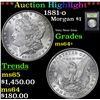 Image 1 : ***Auction Highlight*** 1881-o Morgan Dollar $1 Graded Choice+ Unc By USCG (fc)