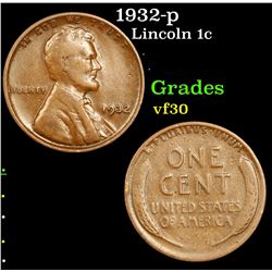 1932-p Lincoln Cent 1c Grades vf++