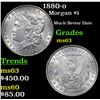 Image 1 : 1880-o Morgan Dollar $1 Grades Select Unc