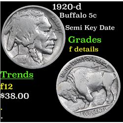 1920-d Buffalo Nickel 5c Grades f details