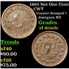 Image 1 : 1863 Not One Cent Civil War Token 1c Grades xf details