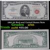 Image 1 : 1963 $5 Red seal United States Note . . Grades xf+