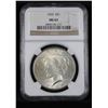 Image 2 : NGC 1925-p Peace Dollar $1 Graded ms63 By NGC