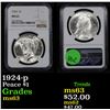 Image 1 : NGC 1924-p Peace Dollar $1 Graded ms63 By NGC