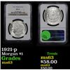 Image 1 : NGC 1921-p Morgan Dollar $1 Graded ms63 By NGC