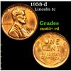 Image 1 : 1958-d Lincoln Cent 1c Grades Select+ Unc RD