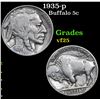 Image 1 : 1935-p Buffalo Nickel 5c Grades vf+