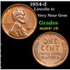 Image 1 : 1954-d Lincoln Cent 1c Grades Choice+ Unc RB