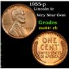Image 1 : 1955-p Lincoln Cent 1c Grades Choice+ Unc RB