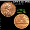 Image 1 : 1960-d Sm Date Lincoln Cent 1c Grades Select+ Unc RB