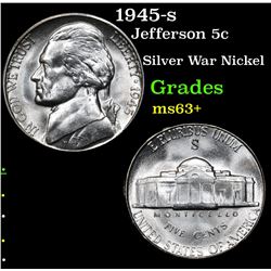 1945-s Jefferson Nickel 5c Grades Select+ Unc