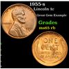 Image 1 : 1955-s Lincoln Cent 1c Grades GEM Unc RB