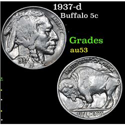 1937-d Buffalo Nickel 5c Grades Select AU
