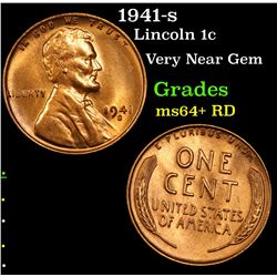 1941-s Lincoln Cent 1c Grades Choice+ Unc RD