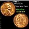 Image 1 : 1941-s Lincoln Cent 1c Grades Choice+ Unc RD