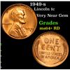 Image 1 : 1949-s Lincoln Cent 1c Grades Choice+ Unc RD
