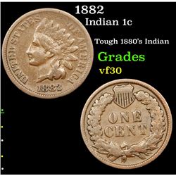 1882 Indian Cent 1c Grades vf++