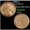 Image 1 : 1915-s Lincoln Cent 1c Grades vg+