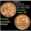 Image 1 : 1930-s Lincoln Cent 1c Grades Choice+ Unc BN